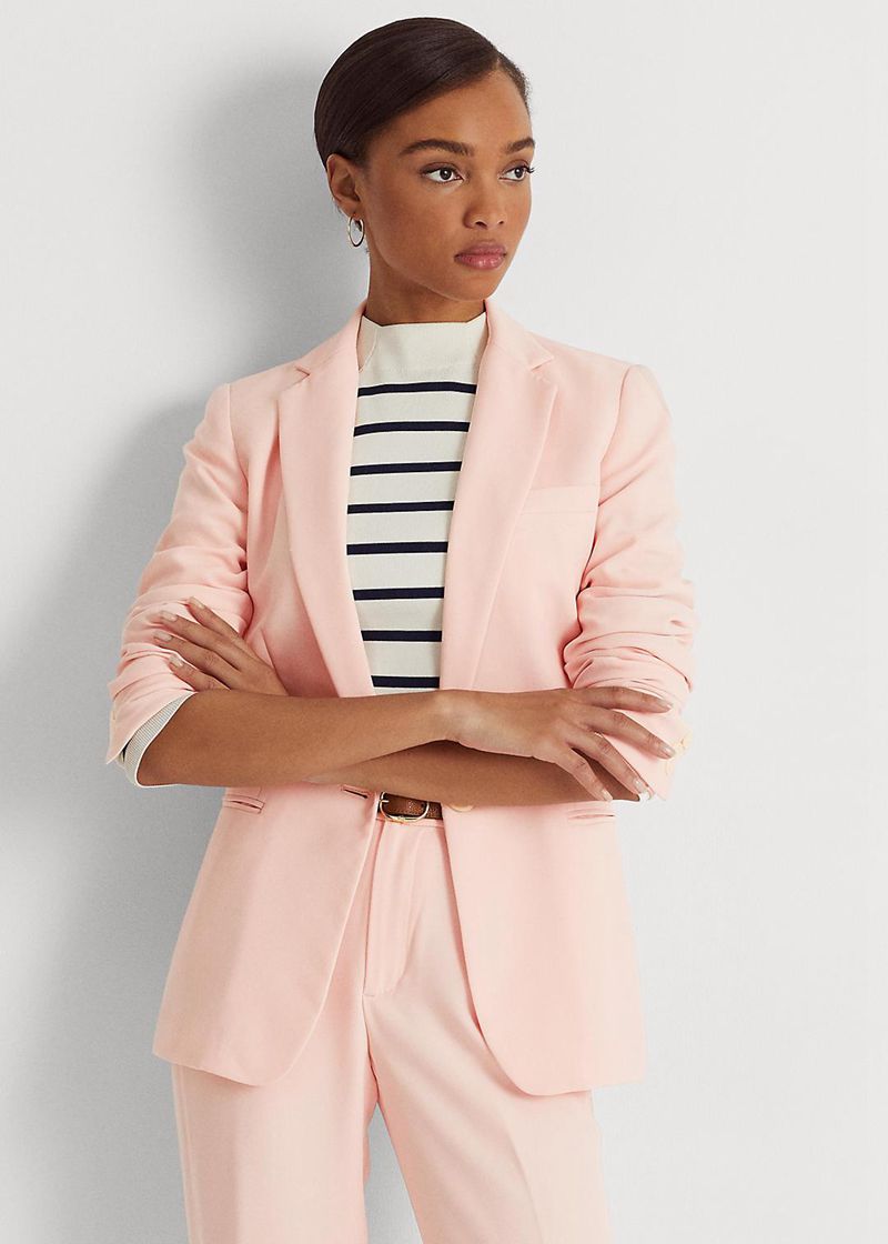 Blazer Lauren Damska Różowe Georgette 524761-DFW